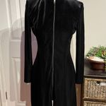 Jeanne Alexander Vintage Velvet Zip up Cover Mock Oversized Blazer Black Photo 0