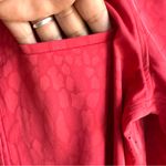 Athleta Womens Shirt Red Urbanite Textured Red Vented Long Sleeve Size Small Photo 7