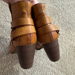 American Eagle  Chestnut Brown Heeled Boots Booties Women's Size 8 Strappy Photo 7