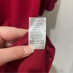 Umgee red tunic size Small Embroidered V Neck Ties Elbow Sleeve Boho Photo 4