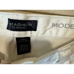 Madison White Jeans Stretch Modern Bootcut Denim womens sz 10/32 flare long Photo 3