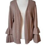 POL  brand from boutique Ruffled Sleeve Blush Pink Open Cardigan - small Photo 0