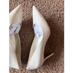 Charles and Keith  Ivory Cream Classic Neutral Leather Heels Womens 37 US Womens 7 Photo 8