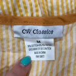 Yellow striped sun flower shirt / apron in size medium Photo 2