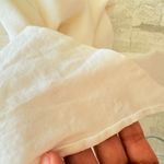 CAbi  Take a Bow White Long Sleeve Pullover Statement Neck Bow Blouse S (Stain) Photo 5