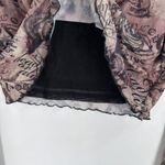 Hot Topic NWT Hot‎ Topic Cosmic Aura Skeleton Cowboy Mesh Top Medium Bell Sleeve Goth Punk Photo 9