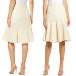 Rachel Parcell NWT Cream Embroidered Flounce Skirt Beige Swan Size Small NEW Photo 2