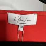 L'Academie NWT  Crop Button Down Top Women's Long Sleeve Red Size M Photo 2