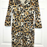 Diane Von Furstenberg  Vintage 100% Silk Geometric Print Dress Size 2‎ Photo 0