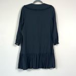Whistles Emery Ruffle Collar Trapeze Mini Dress in Black Size 4 Photo 3