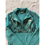 The North Face The North‎ Face Women's Green Geometric Anorak Fleece 1/2 Zip Pullover Sz Xsmall Photo 2