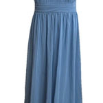 Azazie Chic Collin Bridesmaid Dress Plus Size Size C Waist 22 Steel Blue Photo 0