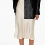 Babaton  Cream Satin Midi Skirt‎ Photo 0