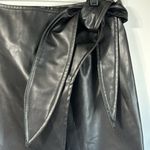 143 Story Faux Leather Tie Skirt Black Size L NWT Photo 4