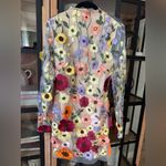 ASOS 3D flowers appliqué dress long sleeve mesh mock neck mini Oscarrenta embroidered Photo 8