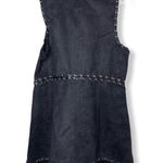 Carmen Marc Valvo  Black Faux Suede Vest Photo 7