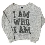 Speckled Gray Knit Graphic Sweater Photo 0