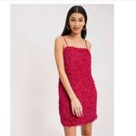 VERO MODA NWT  Kari Fringe Mini Dress in Love Potion Pink Photo 3
