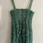 House Of CB Cate Ivy Print Green Ruched Mesh Mini Dress Size Large+ Photo 9