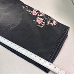 Driftwood  Black Floral Embroidered Cropped Jeans Photo 5
