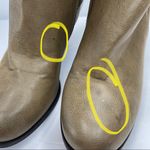 Bamboo  Cheek-02V Green Brown Heeled Velour Lined Booties Boots Buckle Straps Photo 5