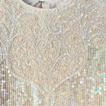 Vintage Pink Sequin Beaded Evening Cocktail Top Blouse size medium Photo 5