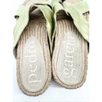 Pedro Garcia Jimba Green Satin Crisscross Espadrille Slide Sandals 41 Size 10 Photo 3