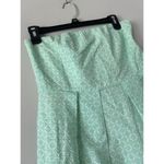 J. Crew Seersucker Embossed Lorelei Strapless Mini Dress Size 4 Preppy Summer Green Photo 2