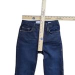Frame Le Crop Mini Boot Jeans Womens 25 Blue Denim Fray Raw Hem Stretch Photo 3