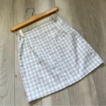 Brandy Melville  Skirt cara plaid check mini womens White Blue one size coquette Photo 3