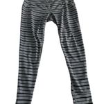 Athleta Active Relay Striped Tight Leggings in Grey and Black Stripe Size Medium Photo 3