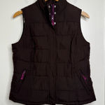Merona  Brown Vest Women’s Size Medium Zip Up Fleece Lining Photo 0