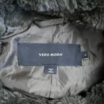 VERO MODA  VMcurl Faux Fur Jacket Women’s Small Olive Green‎ Plush Short Coat Photo 1