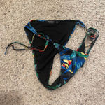 Nasty Gal Black and Green Tropical Bikini Photo 5