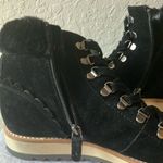 Kate Spade : Maira Black Suede Ankle Hiking Boots- side zip- 8.5 marks Photo 6