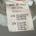 Collezioni Leonardo Sweater Womens‎ Large Ivory Floral Knit Dolman Sleeve Boho Photo 5