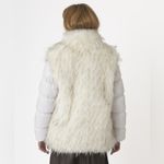 SPACE SIMONA CORSELLINI FAUX FUR DOWN JACKET
DETACHABLE SLEEVES WHITE SIZE XS/40 Photo 4