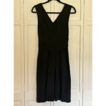 Lilla P black jersey ruched waist sleeveless faux wrap dress M Size M Photo 2