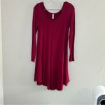 BUNDLE of two dresses women’s XS red beige long‎ sleeve mini fitted Photo 2