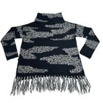 Romeo + Juliet Couture Turtleneck Knit Tunic Sweater w/ Fringe Trim Size Small Photo 0