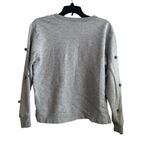 J.Crew Sweater Pom-Pom Crewneck Cotton Sweatshirt Gray Size Small Photo 1