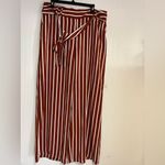 A New Day Red and White Striped Wide Leg Pants Photo 1