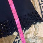 J.Crew  ladies black top with embroidered hem lace Photo 6