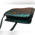 Betsey Johnson Metallic Emerald Green Bow Handbag Crossbody, Old Money Preppy Photo 3