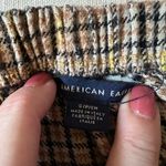 American Eagle Women's Houndstooth Plaid Mini Skirt w Buttons Size S Photo 3