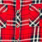 Dress Barn Red Black White Plaid Button Up Top Size 2X Photo 4