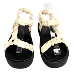 Circus NY Harlene Cream Black Comfort Platform Scrunch Sandals 8 Photo 1