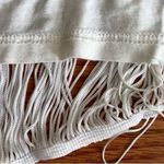 H&M FLAPPER FRINGE RETRO ART DECO 1920'S White Lined DRESS Women’s Size L Photo 4