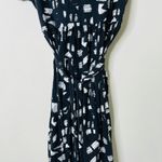 Kenneth Cole Black/White Abstract SS Dress Large Photo 5