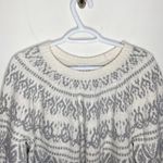 J.Jill cotton blend textured fair isle Nordic sweater size S Photo 3